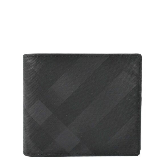Burberry  London Check-Print Canvas Bi-Fold Wallet Black - Picture 1 of 10
